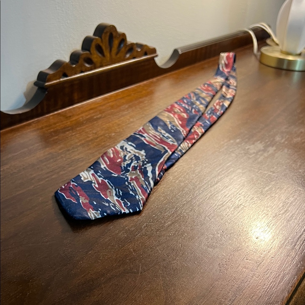 Towncraft Red, Blue, and Tan Abstract Tie
